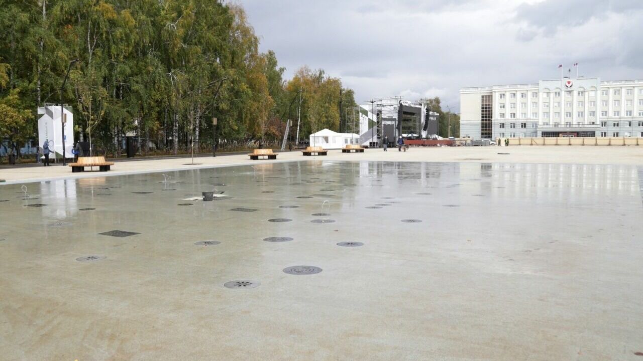 Светомузыкальный фонтан в Ижевске готовят к запуску