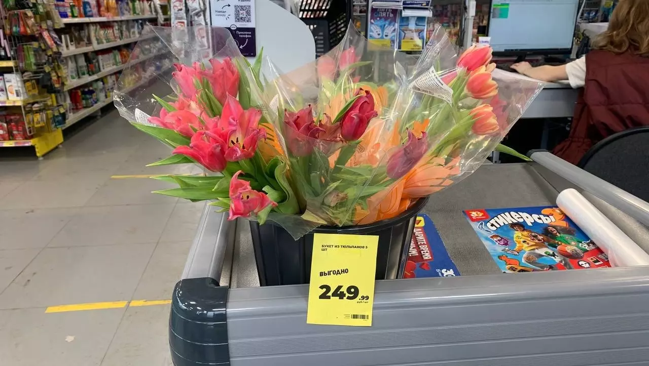 Цены на цветы в "Магните"