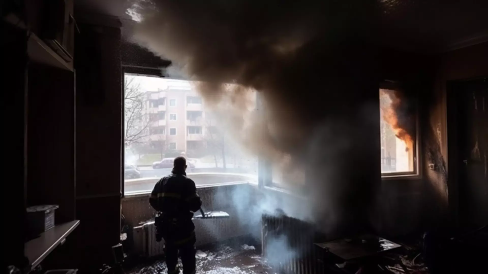 На центральной улице Ижевска во время пожара пострадал мужчина