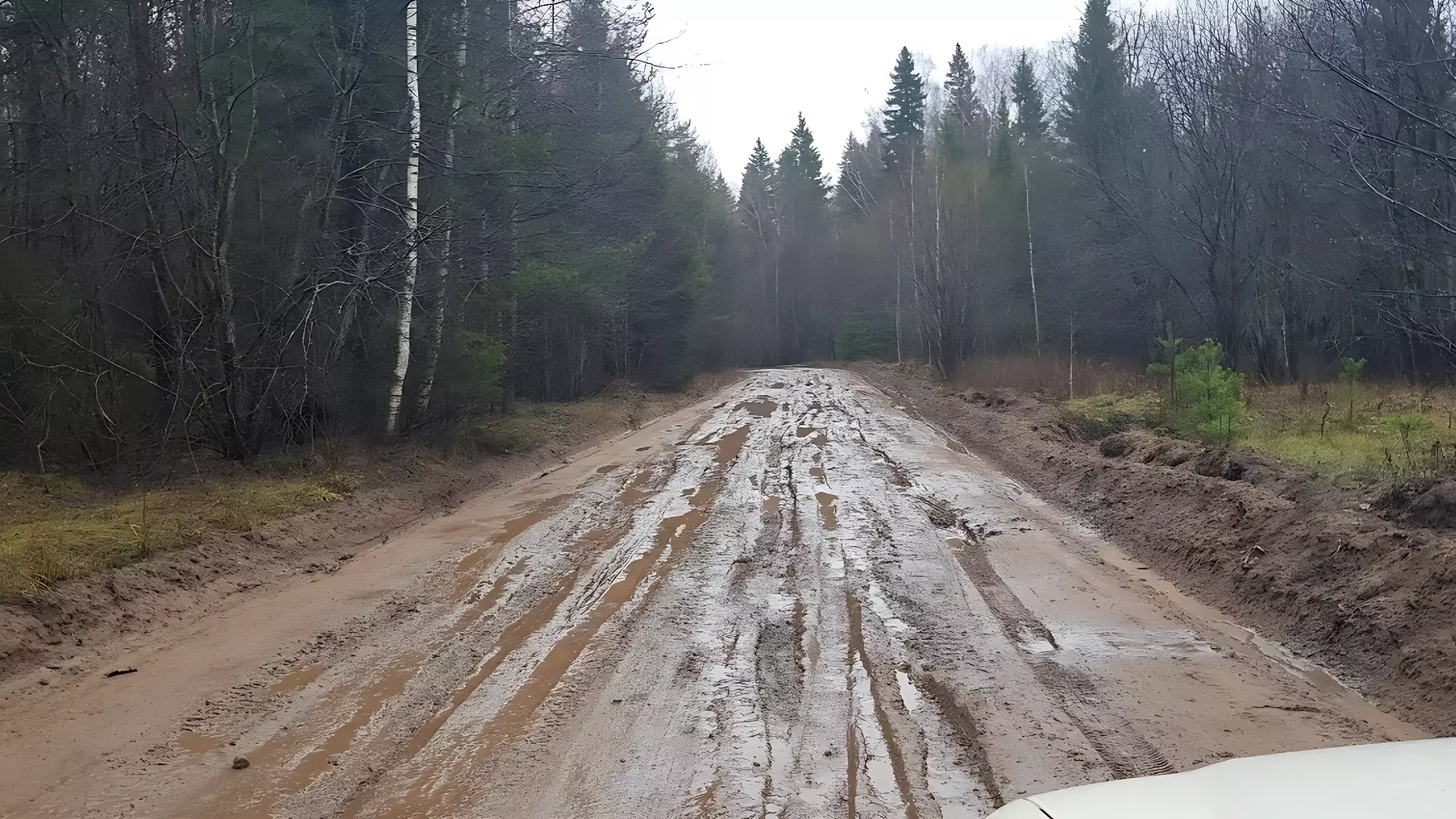 Жители Завьяловского района вновь жалуются на состояние дороги в Можвай