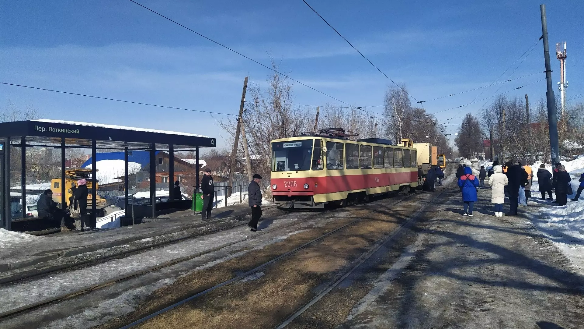 Трамваи не идут по улице Халтурина в Ижевске