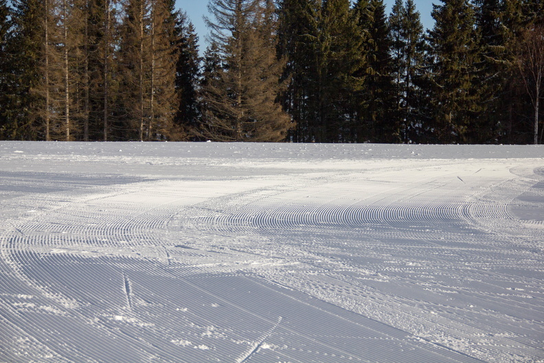 В Глазове тренеры чистят лыжные трассы с помощью старого дивана и транспорта